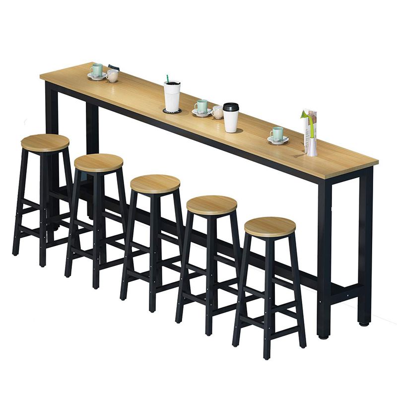 Table de salle à manger de bar en bois contemporaine Table de bar rectangulaire pour le salon