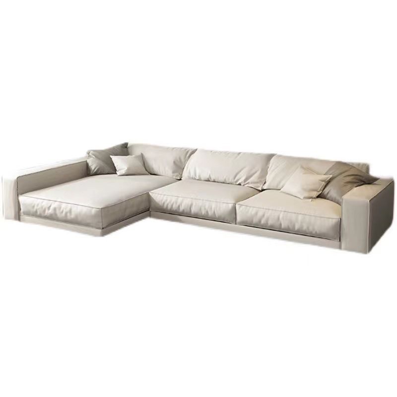 Square Arm Sectional Sofa Contemporary 3-seater Leather Sectional Clearhalo 'furn' 'furn_sectionals' 'Furniture' 'Living Room Furniture' 'Sectionals' 1200x1200_7c290497-f081-4539-9468-15fc1006d008
