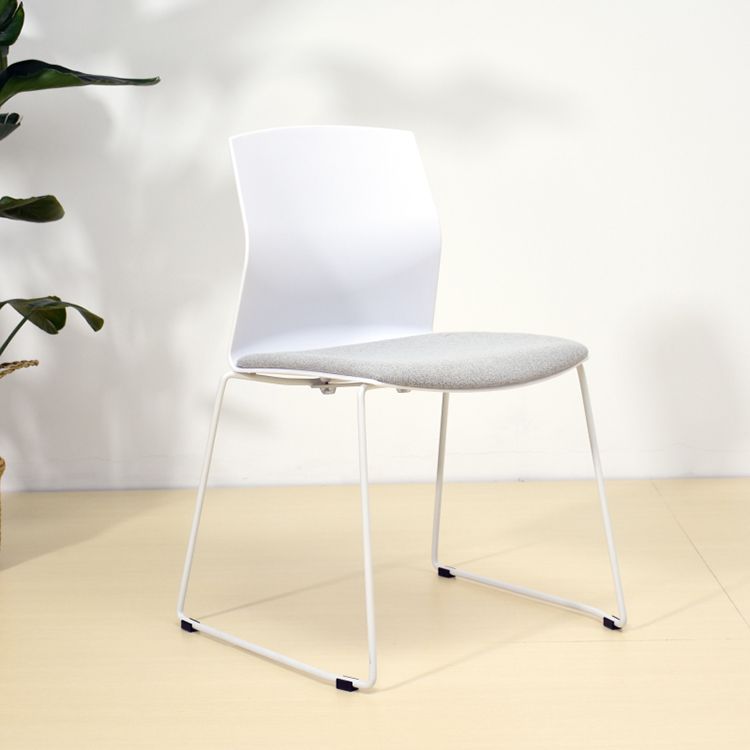 Metal Base Contemporary Armless Office Chair Ergonomic Conference Chair Clearhalo 'furn' 'furn_office_chair' 'Furniture' 'Office Chairs' 'Office Furniture' 'office_chair' 1200x1200_7c2948f0-334a-4ec3-bb93-5f8075f45097