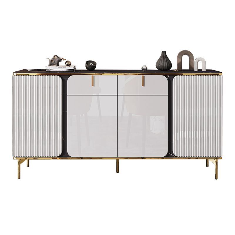 Sideboard Glam Sideboard con cassetto in pietra e sideboard a buffet in legno