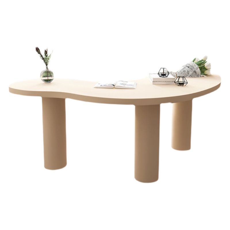 パインソリッドウッドライティングデスクインダストリアルスタイルの台座ベースオフィスデスク