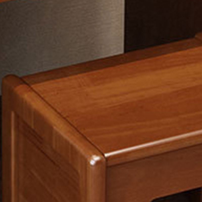 16.92" Wide Makeup Table with 2 Drawers Brown Vanity Tables with Mirror