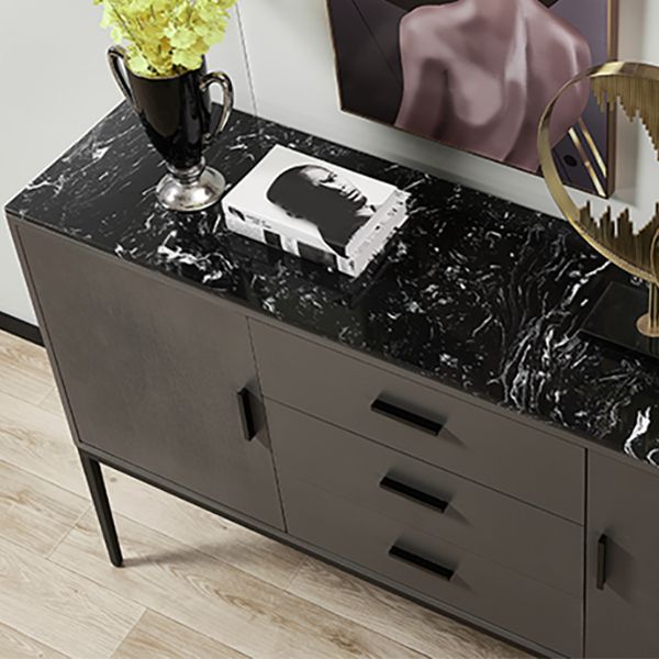 Moderno server a buffet in legno a buffet grigio per sala da pranzo