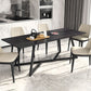 Designer Style 1/2/4/5/6/7 Pieces Dinette Set Rectangle Dining Table Set Clearhalo 'Dining Room Sets' 'Dining Tables & Seating' 'dining_room_set' 'furn' 'furn_dining_room_set' 'Furniture' 'furniture_dining_room_set' 'Kitchen & Dining Furniture' 1200x1200_7c2d9c94-8538-40cc-b2b6-dfbf80651ff1