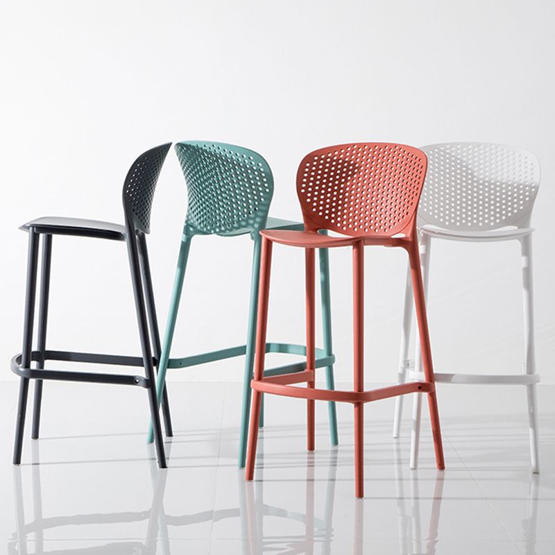 Modern Plastic Counter & Bar Stool Low Back Footrest Stool for Coffee Shop Clearhalo 'Bar Furniture' 'Bar Stools' 'bar_stools' 'furn' 'furn_bar_stools' 'furniture_bar_stools' 'Kitchen & Dining Furniture' 'kitchen&dining_furn' 'kitchen' 'kitchen_furn' Furniture' 1200x1200_7c30b617-33c8-480a-85db-9804355099a2