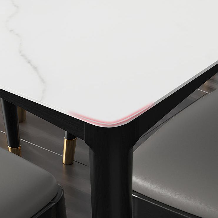 Industrial Square Shape Kitchen Dining Table Sintered Stone Dining Table with 4 Legs Table Clearhalo ' dining_table' 'Dining Tables & Seating' 'Dining Tables' 'furn' 'furn_dining_table' 'Furniture' 'furniture_dining_table' 'Kitchen & Dining Furniture' 'kitchen&dining_furn' 'kitchen' 'kitchen_dining_table' 1200x1200_7c311e89-753d-4d00-ae18-12159a4c01fa