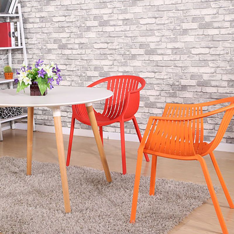 Contemporary Style Stackable Chair Dining Plastic Arm Chair for Kitchen Clearhalo 'Dining Chairs' 'Dining Tables & Seating' 'dining_chair' 'furn' 'furn_dining_chair' 'Furniture' 'furniture_dining_chair' 'Kitchen & Dining Furniture' 1200x1200_7c31a97a-2411-4c32-b759-0272029fda7f
