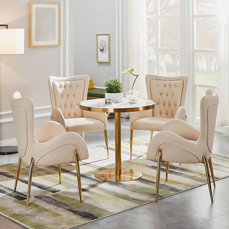 Modern Metal Dining Room Chair Velvet Side Arm Chair for Restaurant Use Clearhalo ' kitchen&dining_furn' 'Dining Chairs' 'Dining Tables & Seating' 'dining_chair' 'furn' 'furn_dining_chair' 'Furniture' 'furniture_dining_chair' 'Kitchen & Dining Furniture' 'kitchen' 1200x1200_7c31b2c3-c6f0-4c68-a618-5e2df621d7c0