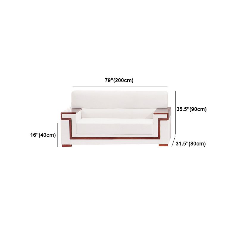 Blanc Contemporain Sectional Square Bras standard canapé standard pour le salon, appartement