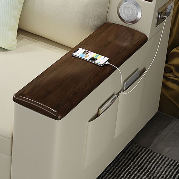 Cama de sofá de 32.28 "con mostaza contemporánea de cuero falso plegable tapizado