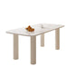 Modern Rectangle Dining Room Collection Stone and Wood Fixed Dinner Table Clearhalo 'Dining Tables & Seating' 'Dining Tables' 'dining_table' 'furn' 'furn_dining_table' 'Furniture' 'Kitchen & Dining Furniture' 1200x1200_7c3392b9-a7e1-427e-a65a-1dcefc7d4732