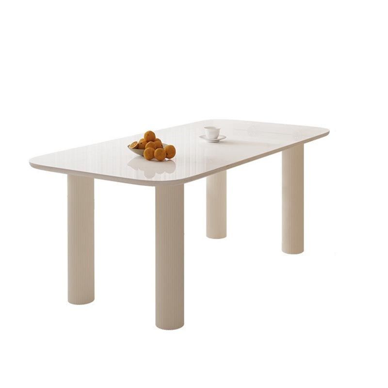 Modern Rectangle Dining Room Collection Stone and Wood Fixed Dinner Table Clearhalo 'Dining Tables & Seating' 'Dining Tables' 'dining_table' 'furn' 'furn_dining_table' 'Furniture' 'Kitchen & Dining Furniture' 1200x1200_7c3392b9-a7e1-427e-a65a-1dcefc7d4732