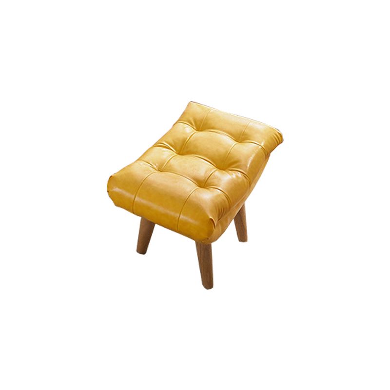 Leder -Schaukelstuhl einfache zeitgenössische Tufted -Kissen Schaukelstuhl mit Osmanisch