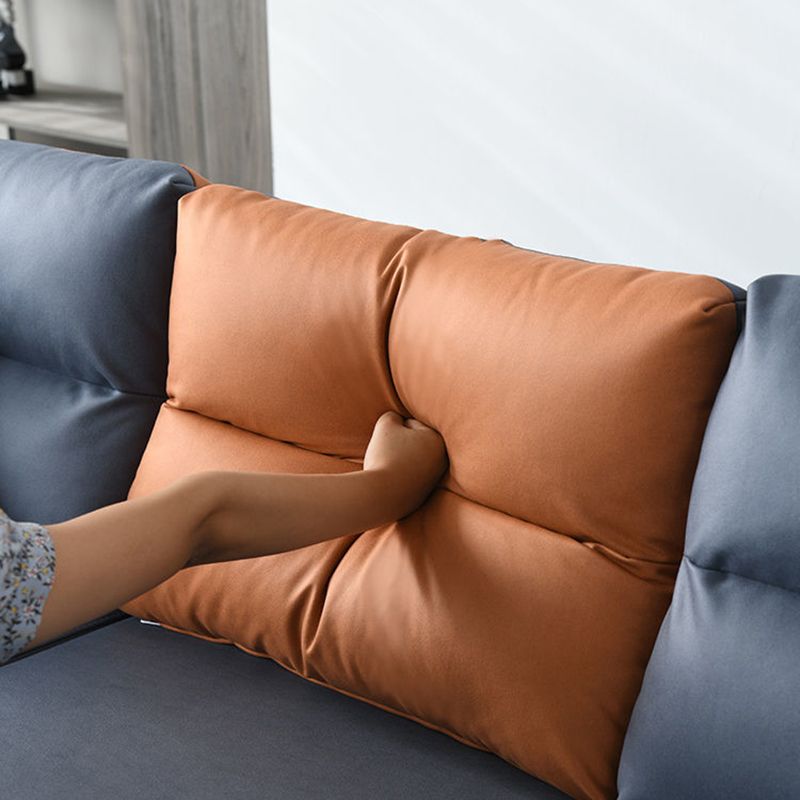 Modern Right Hand Facing Sofa and Chaise 4-seater Sectional with Pillow Back Clearhalo 'furn' 'furn_sectionals' 'Furniture' 'furniture_sectionals' 'kitchen' 'kitchen_sectionals' 'Living Room Furniture' 'Sectionals' 1200x1200_7c33d90c-00a9-4cef-86b0-18310bd924a1