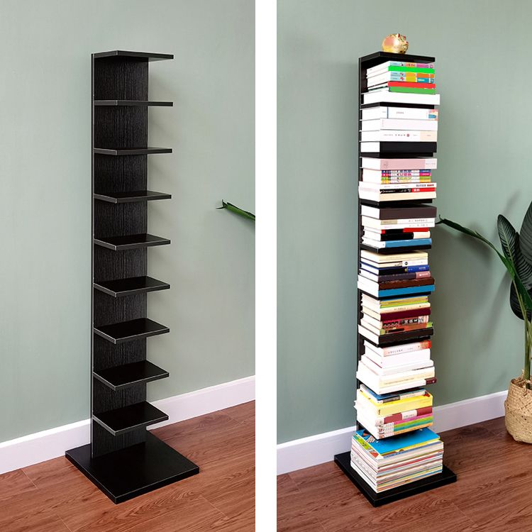 Contemporary 13.77" Wide Bookshelf Wood Geometric Shelf Bookcase Clearhalo 'Bookcases' 'furn' 'furn_bookcases' 'Furniture' 'Office Furniture' 1200x1200_7c367f08-a3e6-4eba-949e-389c4f0cac4e