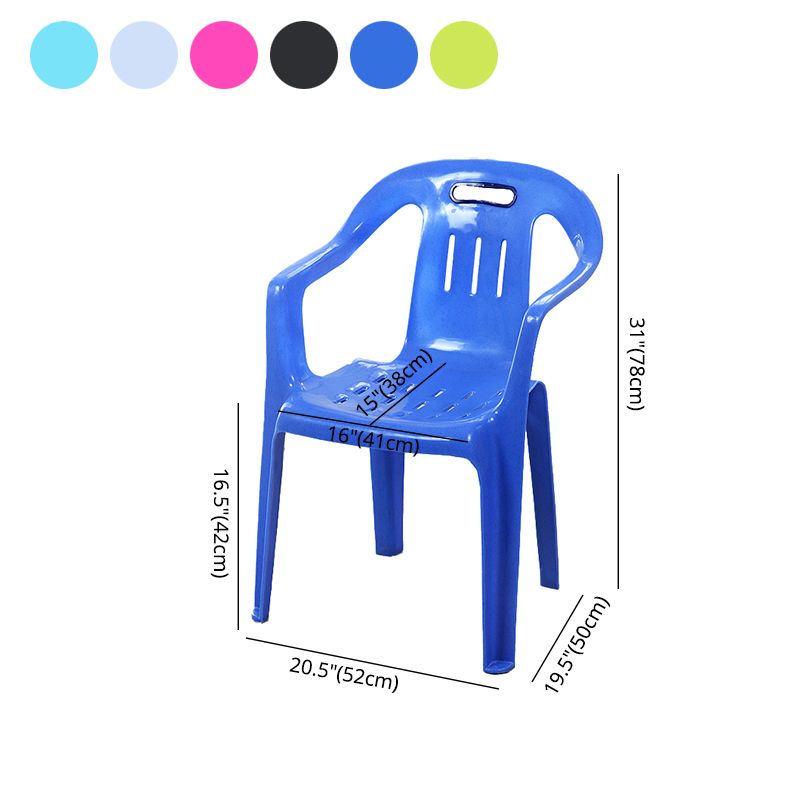Minimalist Style Stacking Dining Arm Chairs Plastic Slat Back Dining Side Chair for Home Clearhalo ' kitchen&dining_furn' 'Dining Chairs' 'Dining Tables & Seating' 'dining_chair' 'furn' 'furn_dining_chair' 'Furniture' 'furniture_dining_chair' 'Kitchen & Dining Furniture' 'kitchen' 1200x1200_7c36968a-a3e4-4228-a5d2-2806c884d0bb