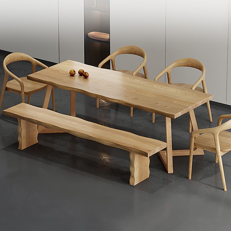 Set di dinette in stile moderno 1/2/7 PCs tavolo da pinetta in legno massiccio con sedie da pranzo