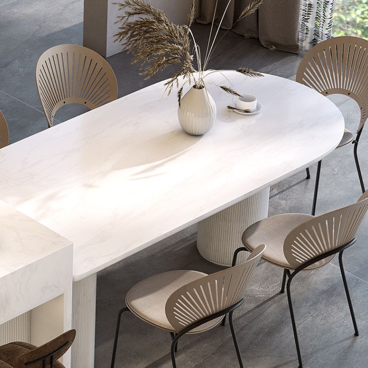 Modern Style Sintered Stone Dining Table Set 1/4/6 Pieces Dining Set for Home Clearhalo 'Dining Room Sets' 'Dining Tables & Seating' 'dining_room_set' 'furn' 'furn_dining_room_set' 'Furniture' 'furniture_dining_room_set' 'Kitchen & Dining Furniture' 1200x1200_7c3887ba-5a6f-470d-a01c-dfdf93a5c0fd