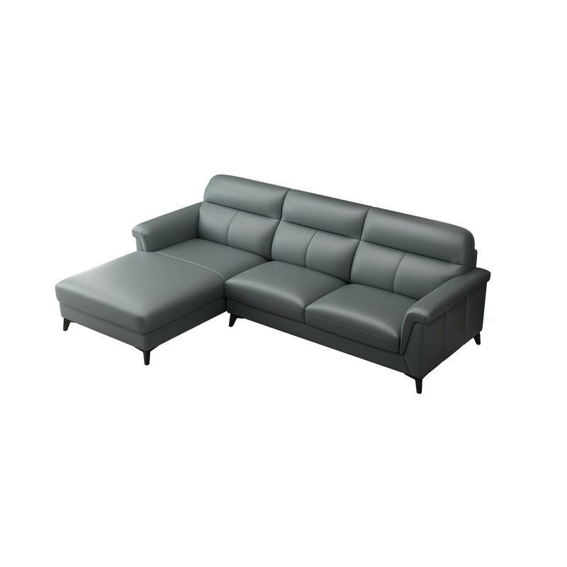 Hedendaagse groene vlekbestendig echt leer voor woonkamer bank