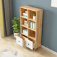 Modern Wooden Bookcase Standard Natural Closed Back Bookshelf
