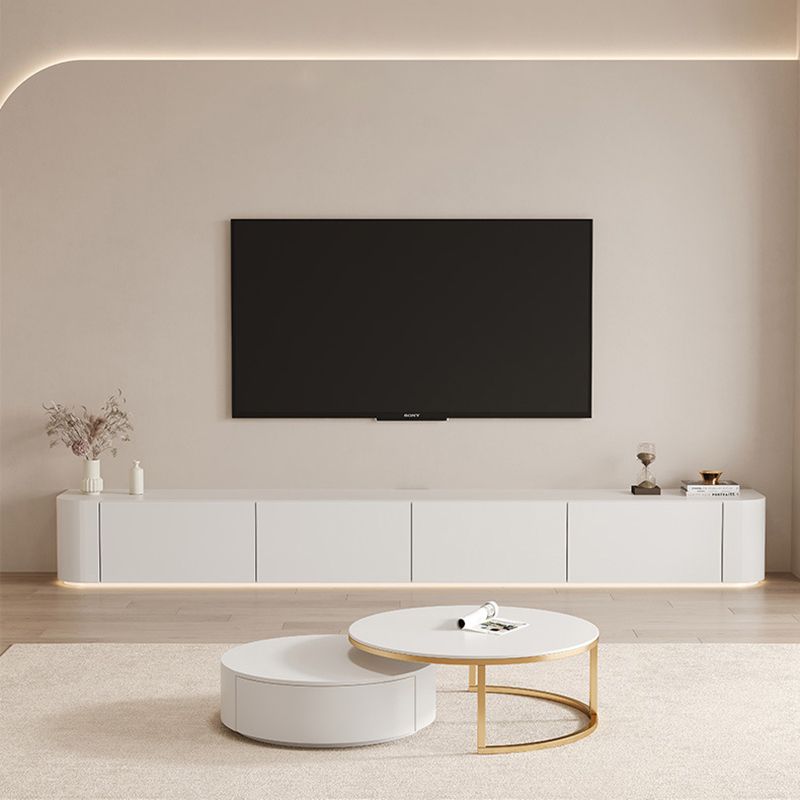 Modern Wood TV Stand Console White TV Media Stand with Drawers for Living Room Clearhalo 'furn' 'furn_tv_stands_entertainment_centers' 'Furniture' 'Living Room Furniture' 'TV Stands & Entertainment Centers' 'TV Stands & Media Storage Furniture' 'tv_stands_entertainment_centers' 1200x1200_7c3a1cde-e47e-4ce4-be93-2f8de6cd3543