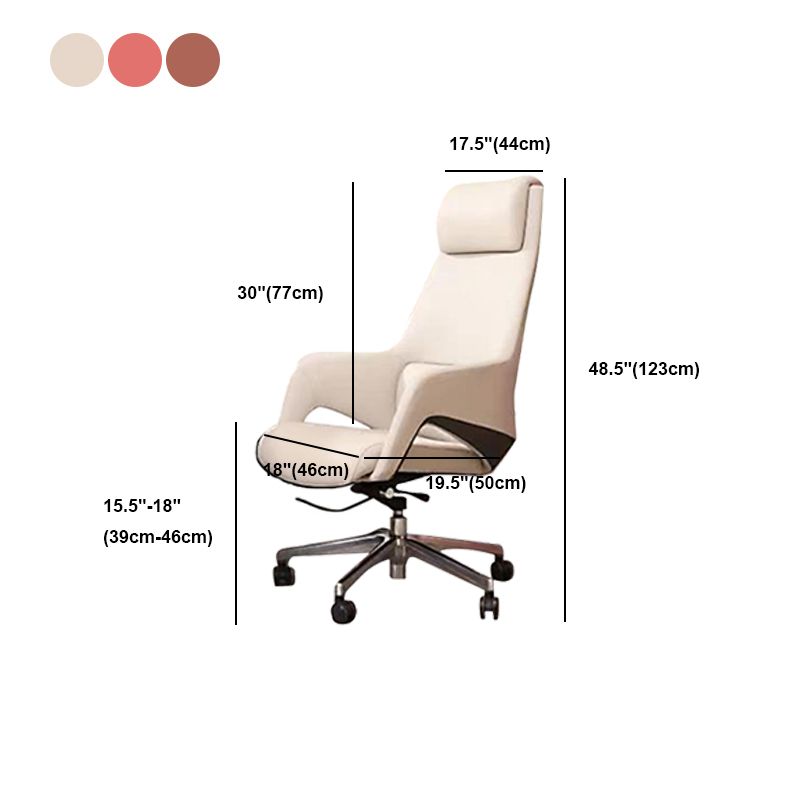 Swivel gestoffeerde bureaustoel faux leer lumbale ondersteuning bureau stoel