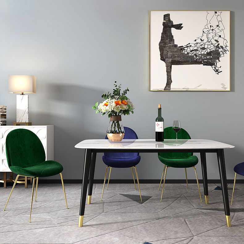 Stone Table Contemporary Style Rectangle Dining Site Table with 4 Legs Clearhalo ' dining_table' 'Dining Tables & Seating' 'Dining Tables' 'furn' 'furn_dining_table' 'Furniture' 'furniture_dining_table' 'Kitchen & Dining Furniture' 'kitchen&dining_furn' 'kitchen' 'kitchen_dining_table' 1200x1200_7c3c9c06-3c03-4d94-92c7-a406bcfffb27
