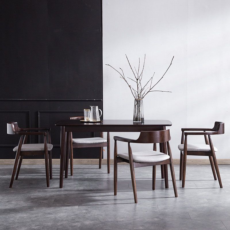 Traditional Style Open Back Chairs Dining Wooden Arm Chairs for Kitchen Clearhalo 'Dining Chairs' 'Dining Tables & Seating' 'dining_chair' 'Furniture' 'furniture_dining_chair' 'Kitchen & Dining Furniture' 1200x1200_7c3cd458-b921-4e6e-b470-9ea2baf851df