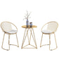 Traditional Luxury Dining Table Round Dining Room Furniture,19.7"L x 19.7"W x 25.6"H Clearhalo ' dining_table' 'Dining Tables & Seating' 'Dining Tables' 'furn' 'furn_dining_table' 'Furniture' 'furniture_dining_table' 'Kitchen & Dining Furniture' 'kitchen&dining_furn' 'kitchen' 'kitchen_dining_table' 1200x1200_7c3db635-d7e4-4acb-9327-38af4bee9650