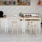 Rectangle Pine Wood Top Bistro Table Modern Pub Table with Metal Base Clearhalo 'Bar Furniture' 'Bar Tables' 'bar_tables' 'furn' 'furn_bar_tables' 'Furniture' 'Kitchen & Dining Furniture' 1200x1200_7c3fe7f4-c78f-452a-b83d-b25a02c47ece