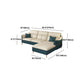 Glam Style Sofa Bed with Padded Leather and White Upholstery Sofa Clearhalo 'furn' 'furn_sectionals' 'Furniture' 'Living Room Furniture' 'Sectionals' 1200x1200_7c4131ef-ebd3-4622-9960-8902cbf93e9a