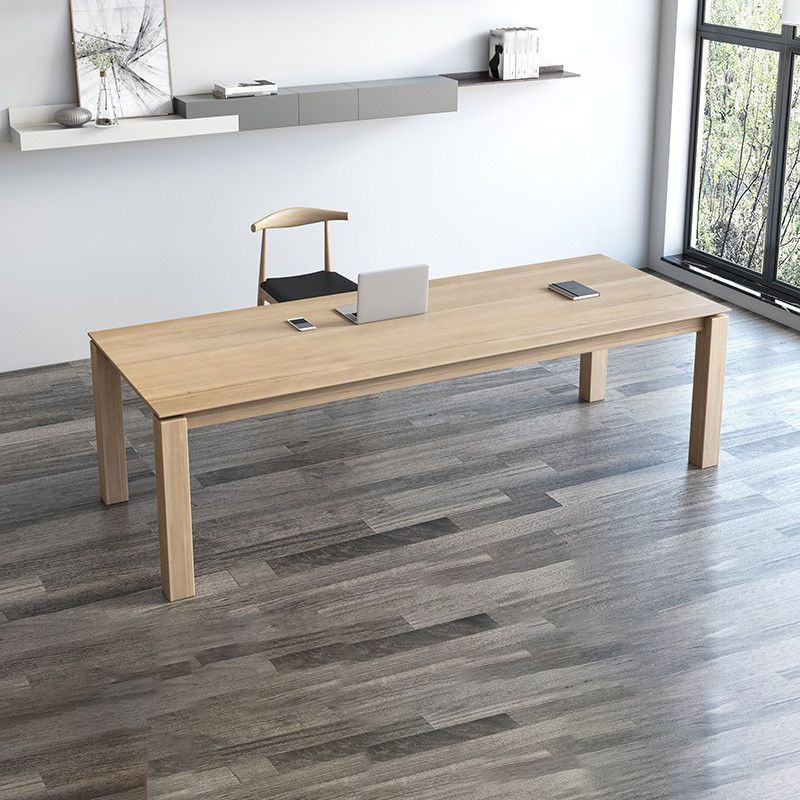 Bureau de bureau rectangulaire en bois massif 29.53 "Tall Parsons Base Writing Desk