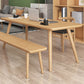 Table à manger contemporaine en bois massif Table à manger naturelle pour salle à manger