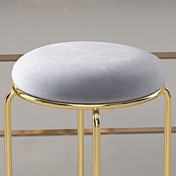 Glam Style Backless Barstool Round Counter Bar Stool with Metal Legs Clearhalo 'Bar Furniture' 'Bar Stools' 'bar_stools' 'furn' 'furn_bar_stools' 'Furniture' 'Kitchen & Dining Furniture' 1200x1200_7c46a404-2553-4e2b-bb9b-efba54f61578