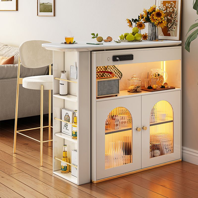 1/2/3 pezzi da banco altezza pub set contemporaneo bianco per sala da pranzo