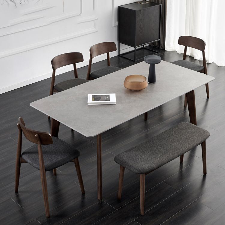 Solide houten eetkamerstoel moderne stijl open rug armloze stoel voor eetkamer