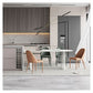Modern Style Dining Table White Top Sintered Stone Table for Home Clearhalo 'Dining Tables & Seating' 'Dining Tables' 'dining_table' 'furn' 'furn_dining_table' 'Furniture' 'Kitchen & Dining Furniture' 1200x1200_7c48efbb-2ec8-47e3-86aa-ecf2c76c86e4