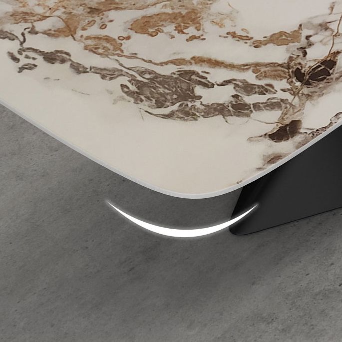 Moderne stijl gesinterde stenen eettafel set wit 1/4/5/7 stukken dinerset voor thuisgebruik