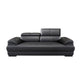 Genuine Leather Pillow Top Arm Sectional Sofa 27.55"High Cushion Back Sofa,Black Clearhalo 'furn' 'furn_sectionals' 'Furniture' 'Living Room Furniture' 'Sectionals' 1200x1200_7c4ab053-cdc0-4371-b8da-4a132baf6e9c