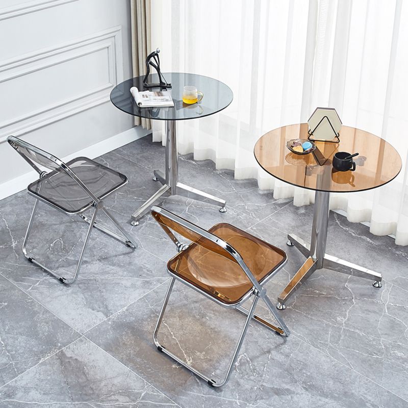 Round 3 Legs Minimalist Style Dining Table Three-Color Fixed Table of Glass Clearhalo ' dining_table' 'Dining Tables & Seating' 'Dining Tables' 'furn' 'furn_dining_table' 'Furniture' 'furniture_dining_table' 'Kitchen & Dining Furniture' 'kitchen&dining_furn' 'kitchen' 'kitchen_dining_table' 1200x1200_7c4ac9fb-e6c3-42f9-9bb0-855e9fc76519