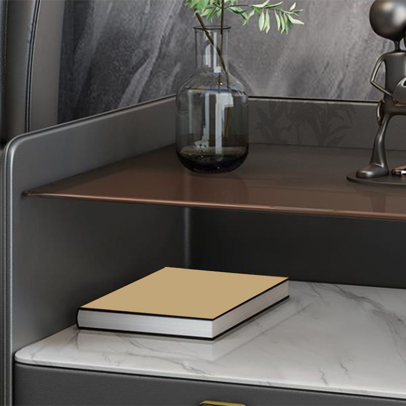 Top in vetro Top da 19 pollici H Night Table Open Open Archite Modern 1-Drawer Endstand