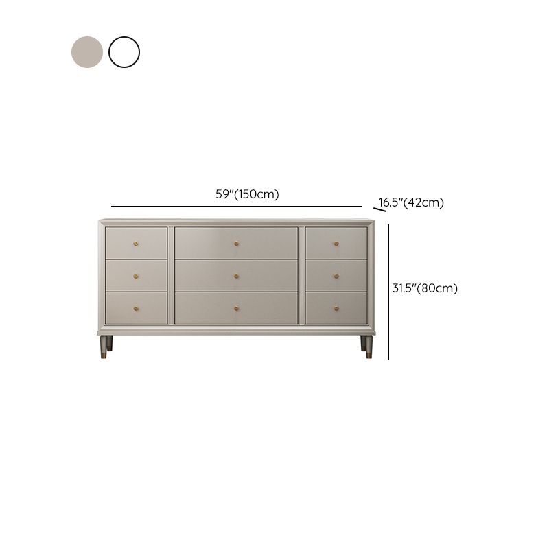 Cómoda cómoda de madera con 8/9 cajones para el hogar