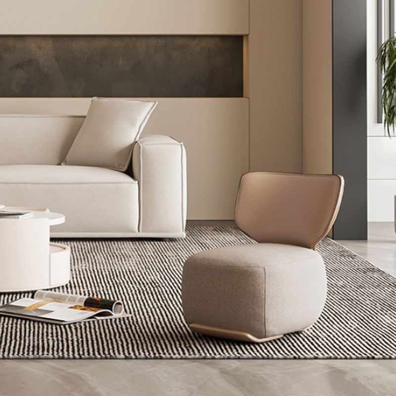 Mid-Century Modern Fixed Back Armless Fabric Solid Color Parsons Chair Clearhalo 'Accent Chairs' 'accent_chairs' 'Chairs & Seating' 'furn' 'furn_accent_chairs' 'Furniture' 'Living Room Furniture' 1200x1200_7c50ade4-e811-4e5d-a98f-c4db2715bbf1