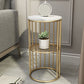 21.65 "Alto Metal Glam Nightstand de almacenamiento Abierto de almacenamiento Bedside Bedside con estantes
