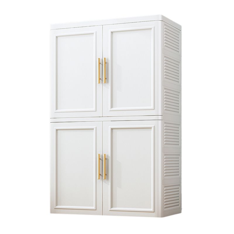 Armadio di stoccaggio in plastica opaca massicciatura a cerniera contemporanea