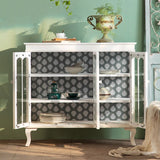 Mobile moderno per esposizioni in legno da 16 "W bianco mobile per la sala da pranzo