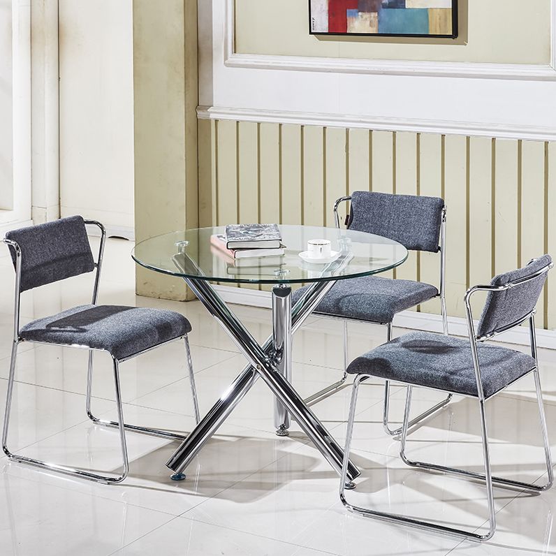 Round Shape Transparent Dining Table Glass Table Minimalist with 3 Legs Clearhalo ' dining_table' 'Dining Tables & Seating' 'Dining Tables' 'furn' 'furn_dining_table' 'Furniture' 'furniture_dining_table' 'Kitchen & Dining Furniture' 'kitchen&dining_furn' 'kitchen' 'kitchen_dining_table' 1200x1200_7c545454-a0da-4cc9-9bef-b941ce8bcf03