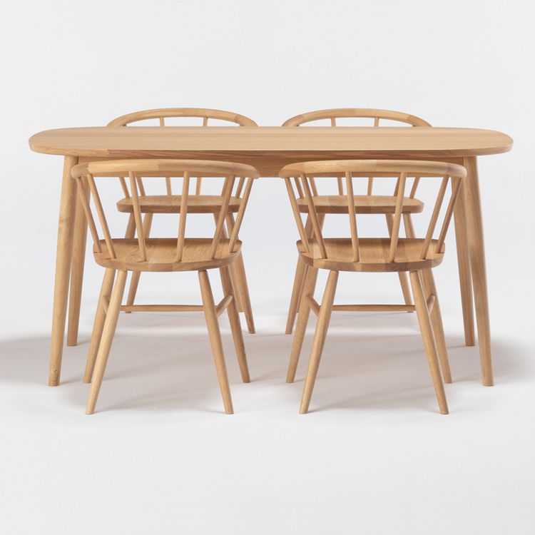 Simplicity Kitchen Solid Wood Dining Table Oval Shape Dining Table with 4 Legs Base Clearhalo ' dining_table' 'Dining Tables & Seating' 'Dining Tables' 'furn' 'furn_dining_table' 'Furniture' 'furniture_dining_table' 'Kitchen & Dining Furniture' 'kitchen&dining_furn' 'kitchen' 'kitchen_dining_table' 1200x1200_7c549c90-be6b-40e3-95fb-2ace440ade72
