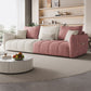 Contemporary Solid Color Pillow Back Square Arm Sofa For Living Room