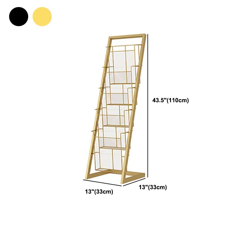 Industrial Iron Ladder Bookshelf Vertical Closed Back Bookshelf for Living Room Clearhalo 'Bookcases' 'furn' 'furn_bookcases' 'Furniture' 'furniture_bookcases' 'kitchen' 'kitchen_bookcases' 'Living Room Furniture' 'Office Furniture' 1200x1200_7c56f9e1-b1a1-44ff-b03d-53e833348bc2